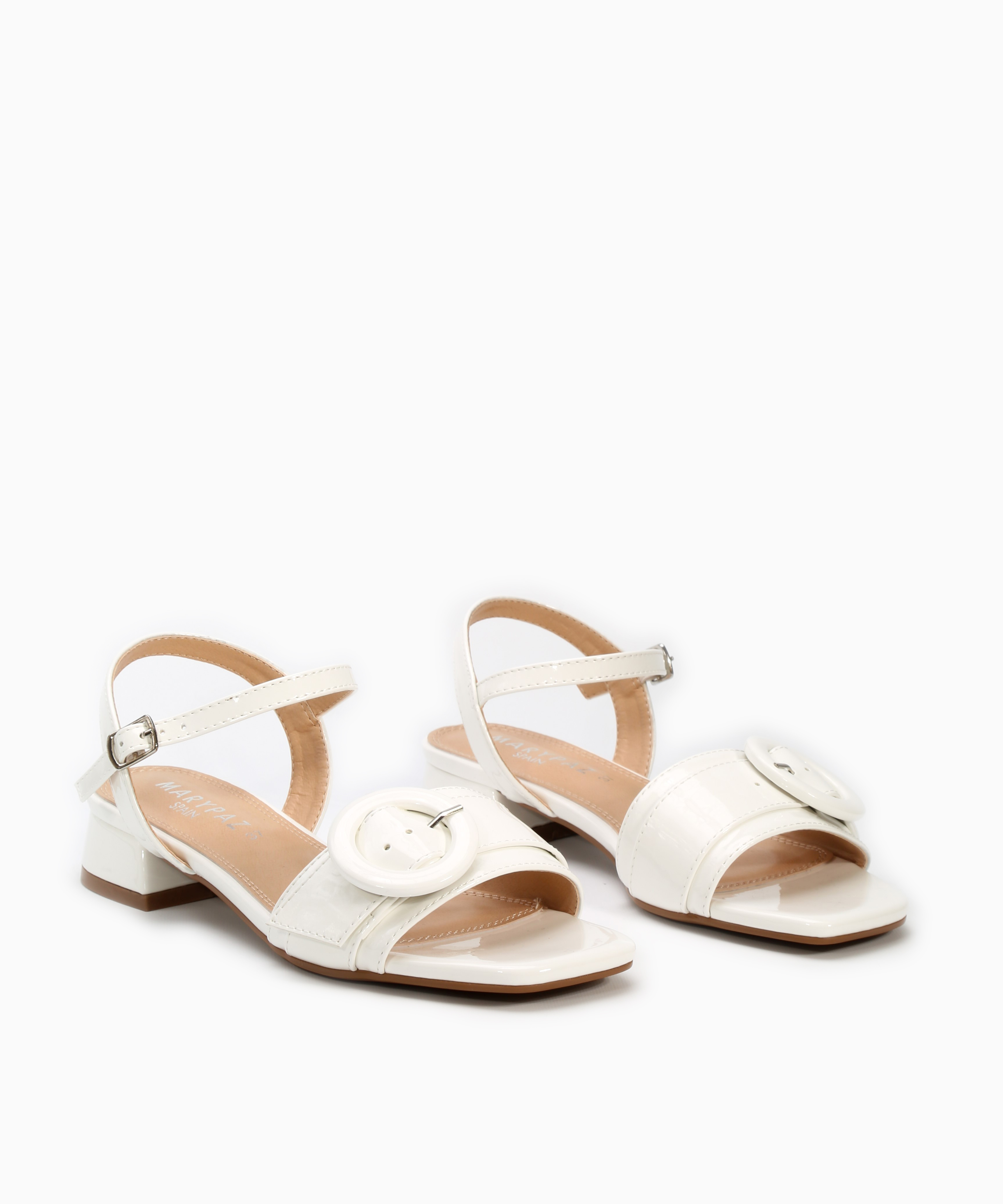 Sand&aacute;lia de salto com adorno e fivela image number null